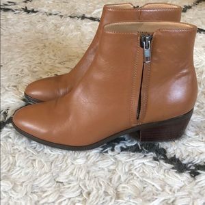 J. Crew camel leather ankle booties